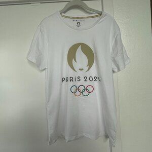 Paris 2024‎ Summer Olympics T-Shirt, NWOT, Size M, White, Style: EX90659.BIO.F94